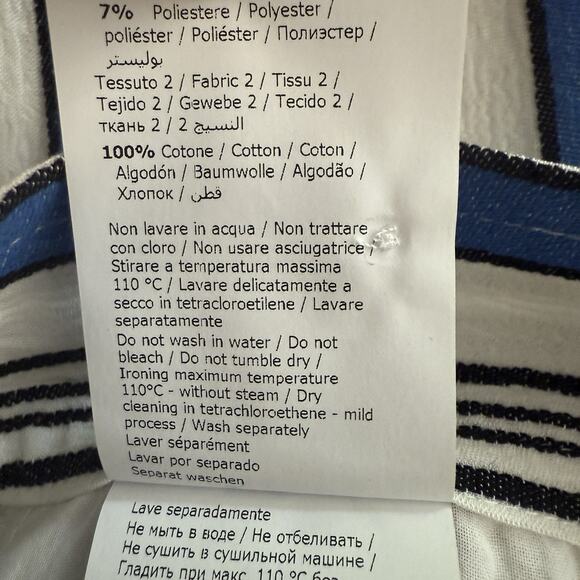 PHILOSOPHY DI LORENZO SERAFINI Crepe Trousers Striped IT42 US 6 - Picture 10 of 15